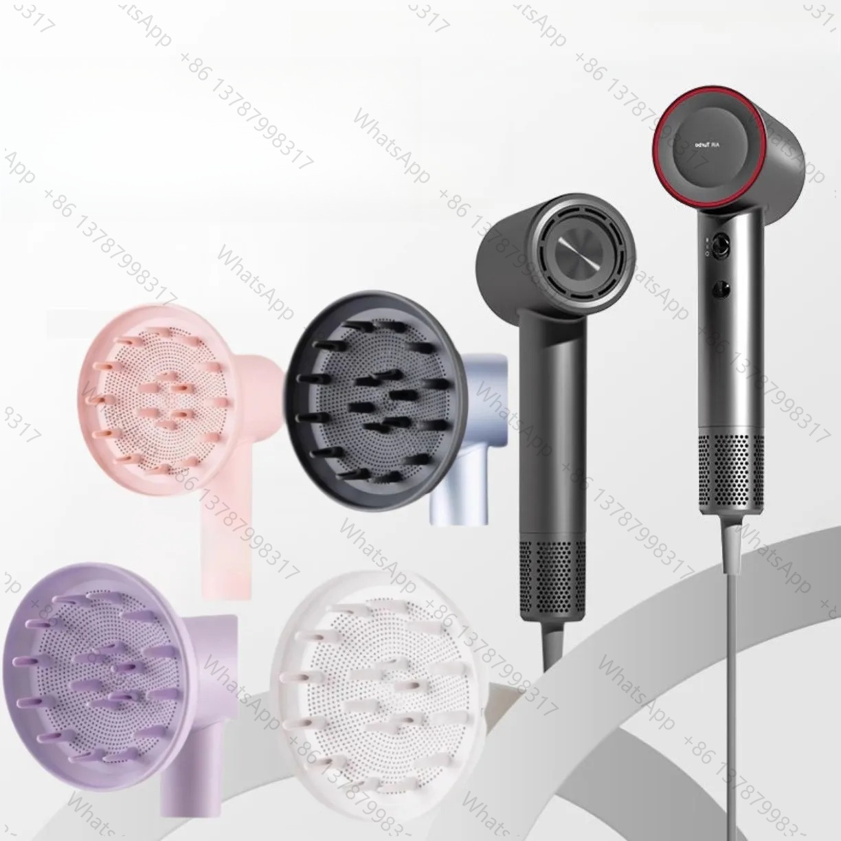 Hair Dryer With Magnetic Nozzles Diffusers - 헤어 드라이어 마그네틱 디퓨저 컬링 후드