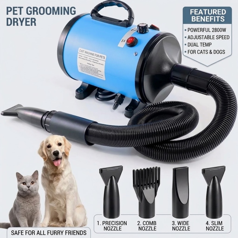 반려동물 헤어 드라이어 강력 저소음 대형견용 골든 리트 - Hair Blow Dryer Low Noise Powerful 리뷰 및 가격