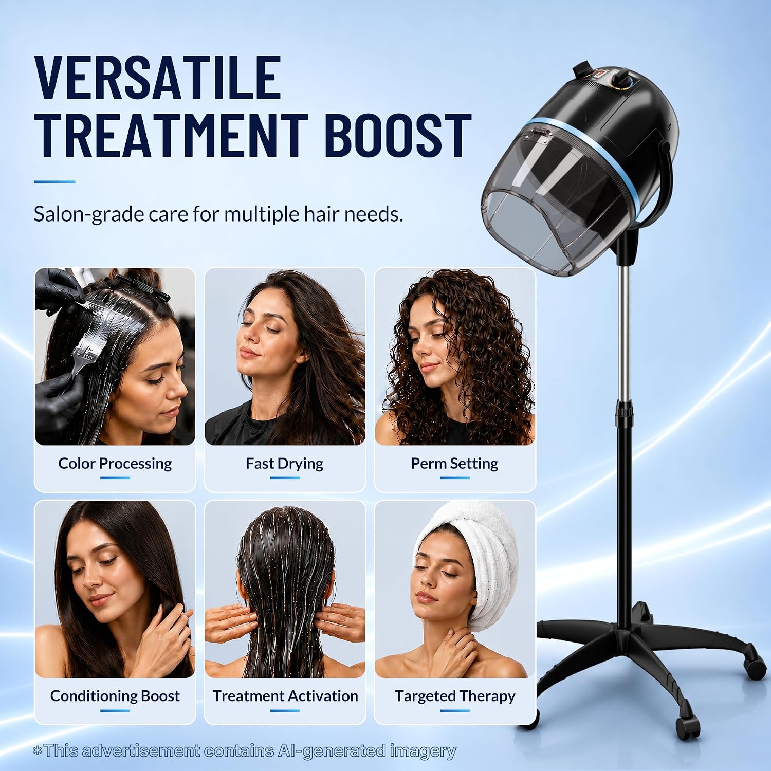 전문가용 후드형 바닥 헤어 드라이어, 조절 가능한 보닛 - Hair Salon Hood Dryer Professional 리뷰 및 가격