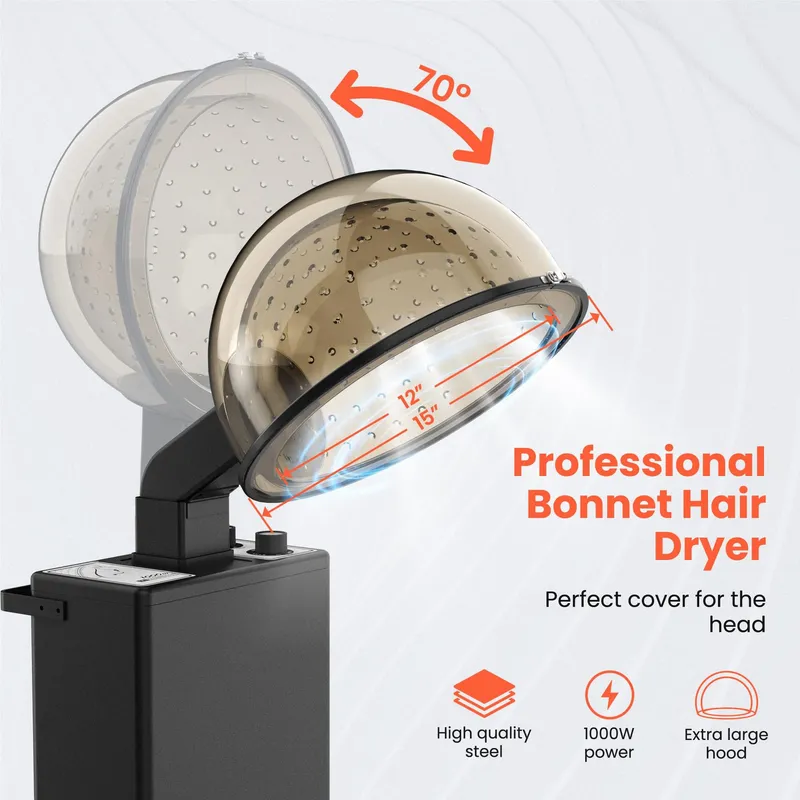 전문가용 수직 헤어 스티머 살롱 장비 이동식 후드 드라 - Hair Salon Hood Dryer Professional 리뷰 및 가격