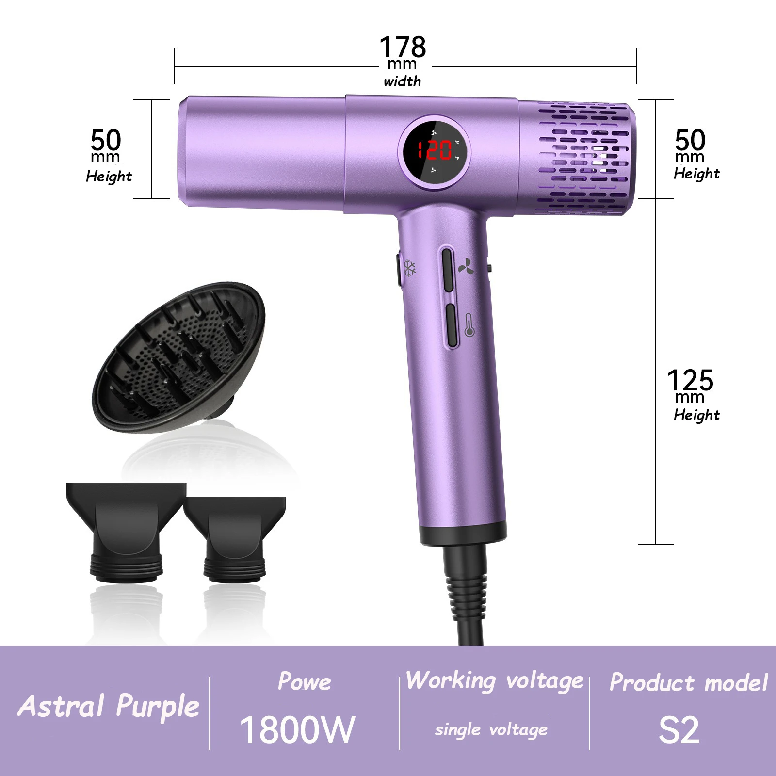 LCD 디스플레이가 있는 고속 헤어드라이어, 11000 - High Speed Hair Dryer Brushless 110000Rpm 리뷰 및 가격