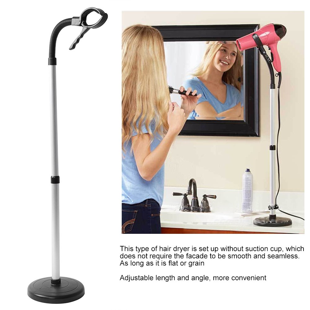 여성용 헤어 드라이어 거치대, 욕실 정리용, 높이 조절 - Hair Dryer Stand Hands Free Floor 리뷰 및 가격