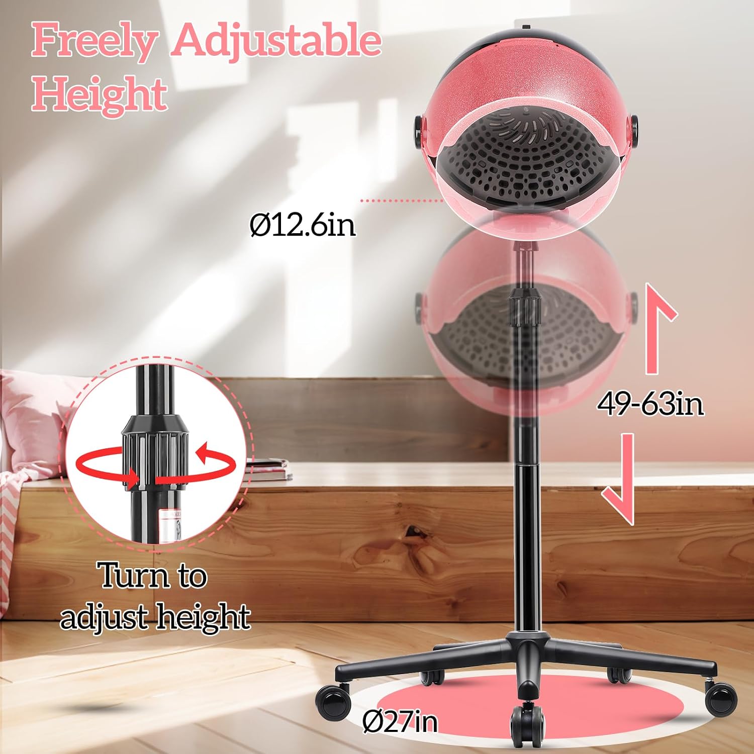 전문가용 이온 후드 헤어 드라이어 터치 컨트롤 타이머  - Ionic Bonnet Hood Hair Dryer Stand 리뷰 및 가격