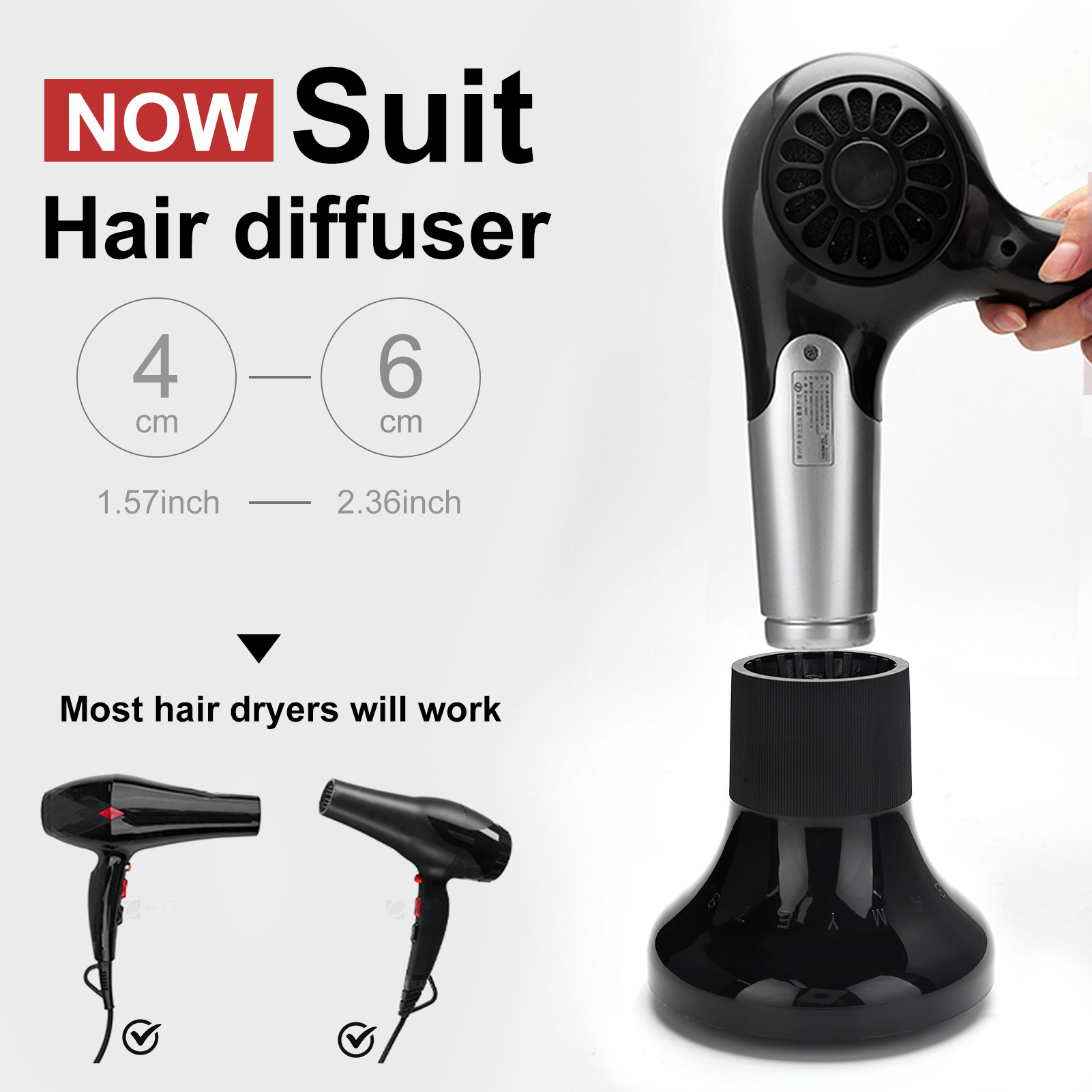 살롱 범용 헤어 드라이어 컬용 디퓨저 온도 방지 헤어  - Hair Dryer Diffuser Attachment Universal 리뷰 및 가격